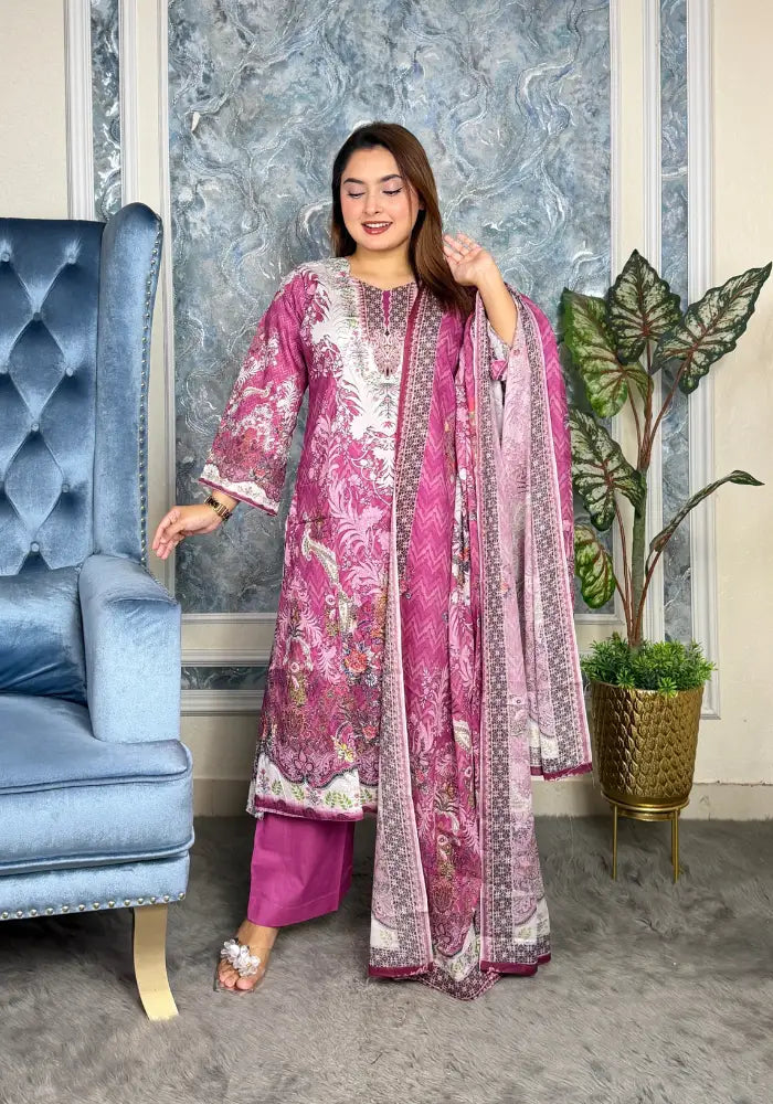 Elegant Pastel Floral Three-Piece Collection set