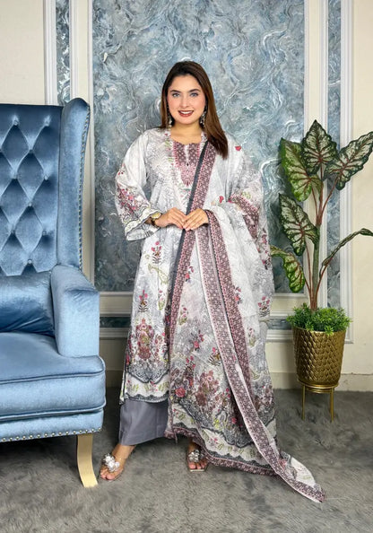 Elegant Pastel Floral Three-Piece Collection set
