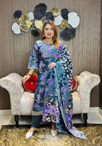 Cotton Digital Printed Three Piece M17
