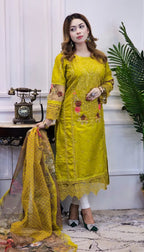 New Embroidery Three Piece M10