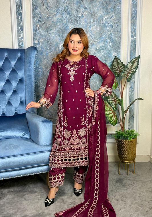 Premium Embroidered 3-Piece Suit Collection – Elegant & Festive Wear