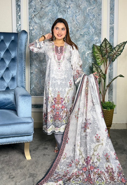 Elegant Pastel Floral Three-Piece Collection