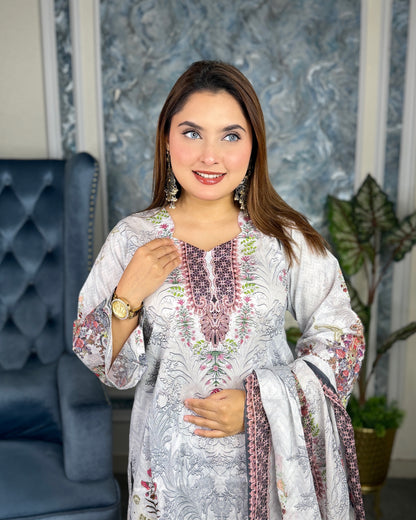 Elegant Pastel Floral Three-Piece Collection