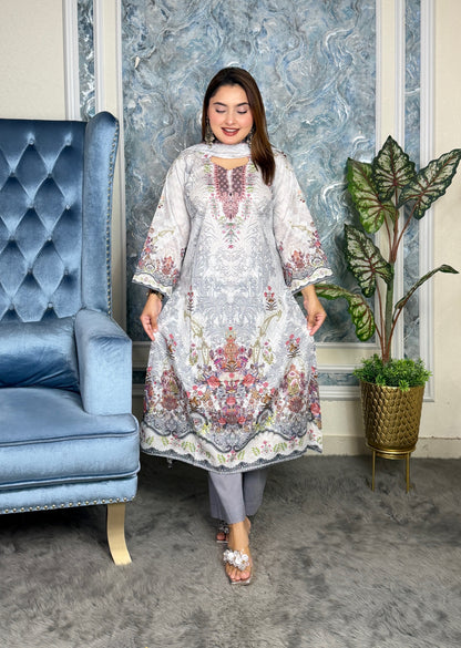 Elegant Pastel Floral Three-Piece Collection