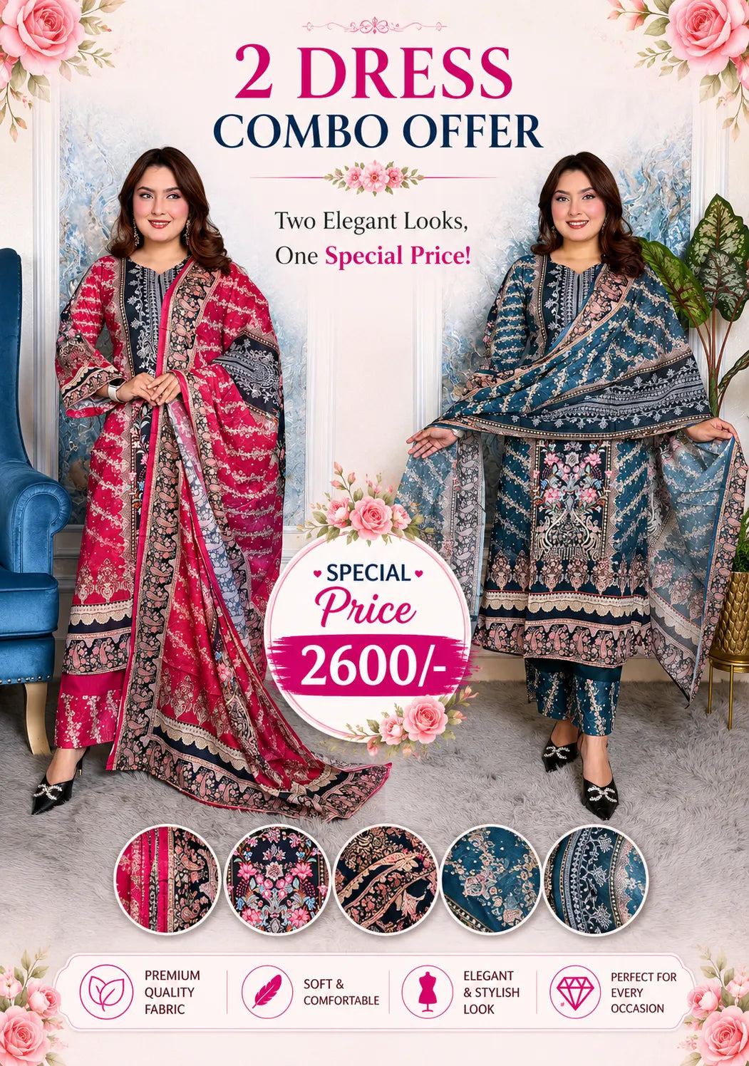 Cotton Digital Printed Three Piece M21